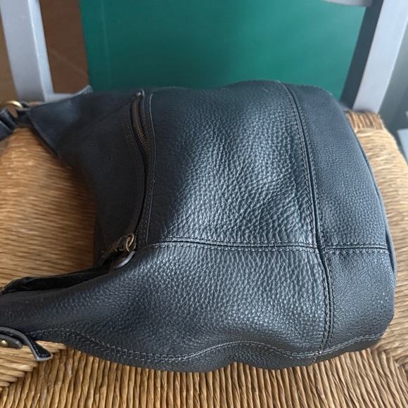 The Sak Black pebbled Leather Hobo Bag purse - Picture 2 of 16